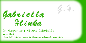 gabriella hlinka business card